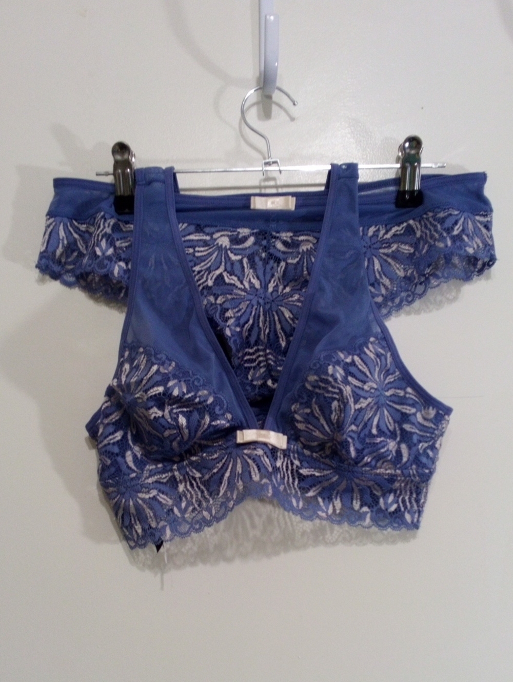 Adore Me Periwinkle Lace Bralette & Bikini Set